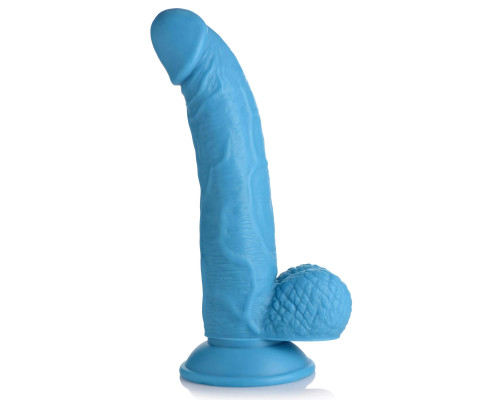 Заказать Голубой фаллоимитатор на присоске 7.5  Dildo with Balls - 21,5 см.