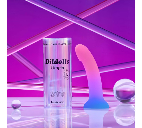 Фаллоимитатор из жидкого силикона Dildolls Utopia L - 19,5 см.