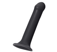 Черный фаллос на присоске Silicone Bendable Dildo L - 19 см.