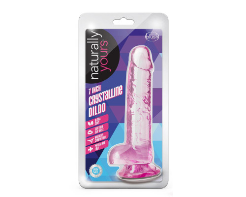 Заказать Розовый фаллоимитатор 7 Inch Crystalline Dildo - 17,7 см.