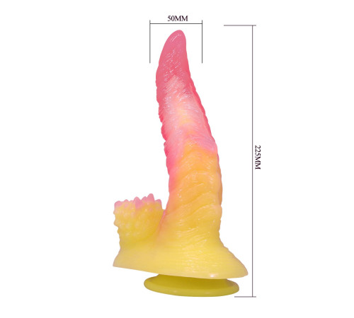 Силиконовый фаллоимитатор Flame Beast - 22,5 см.