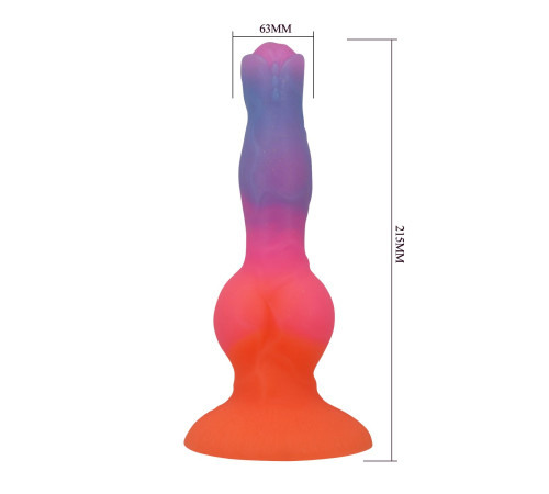 Силиконовый фантазийный фаллоимитатор Hercules - 21,5 см.