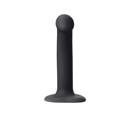 Черный фаллос на присоске Silicone Bendable Dildo S - 17 см.