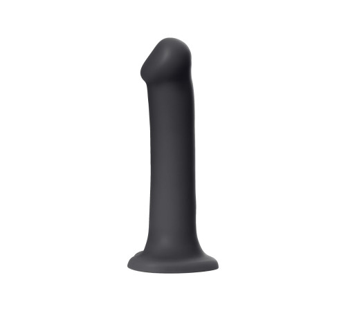 Черный фаллос на присоске Silicone Bendable Dildo XL - 20 см.