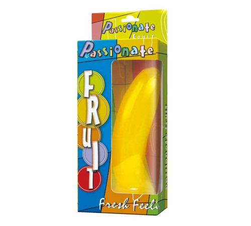 Желтый стимулятор в форме банана - 17 см.