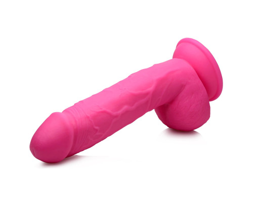 Заказать Розовый фаллоимитатор на присоске 8.25  Dildo with Balls - 22,8 см.