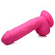 Заказать Розовый фаллоимитатор на присоске 8.25  Dildo with Balls - 22,8 см.