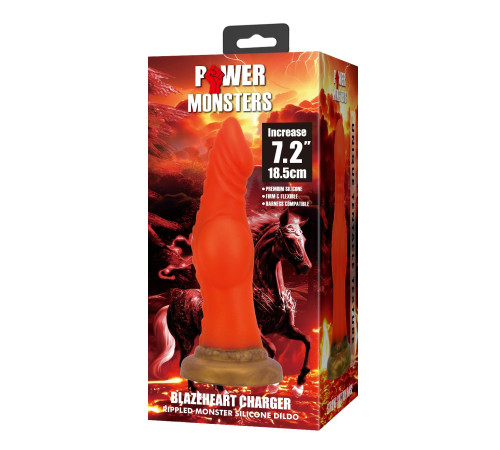 Силиконовый фантазийный фаллоимитатор Hero - 18,5 см.