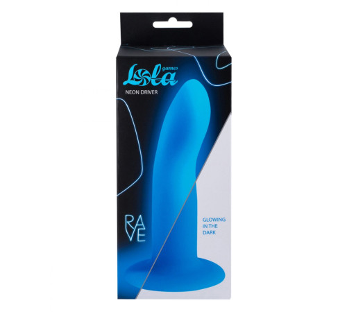 Синий, светящийся в темноте стимулятор Neon Driver - 13,3 см.