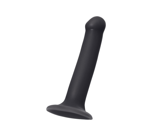 Черный фаллос на присоске Silicone Bendable Dildo M - 18 см.