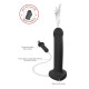 Заказать Черный фаллос с имитацией эякуляции Silicon Cum Dildo L - 19,6 см.