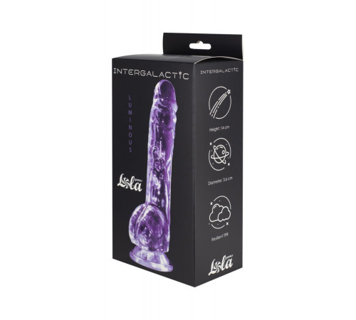 Фиолетовый фаллоимитатор Luminous - 20 см.