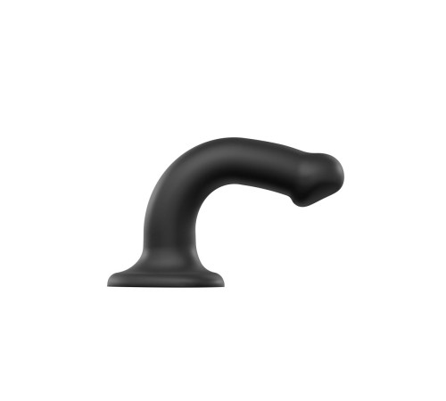 Черный фаллос на присоске Silicone Bendable Dildo M - 18 см.