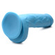 Заказать Голубой фаллоимитатор на присоске 8.25 Dildo with Balls - 22,8 см.