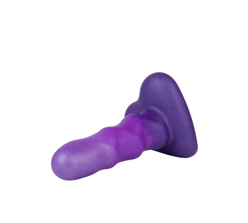 Фиолетовый нереалистичный дилдо Unicorn Max - 12,5 см.