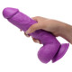 Заказать Фиолетовый фаллоимитатор на присоске 8.25  Dildo with Balls - 22,8 см.