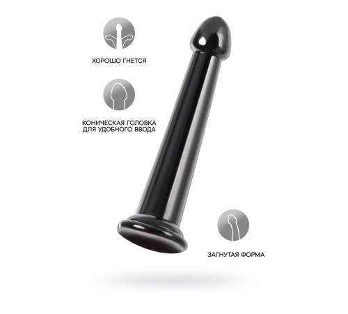 Черный нереалистичный фаллоимитатор Jelly Dildo L - 20 см.