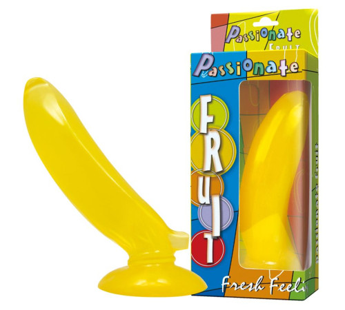 Желтый стимулятор в форме банана - 17 см.