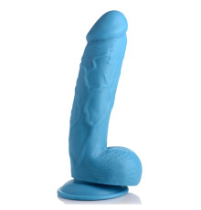Голубой фаллоимитатор на присоске 8.25  Dildo with Balls - 22,8 см.