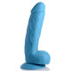 Заказать Голубой фаллоимитатор на присоске 8.25 Dildo with Balls - 22,8 см.