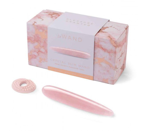 Массажер Le Wand Crystal Slim Wand из розового кварца