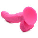 Заказать Розовый фаллоимитатор на присоске 7.5  Dildo with Balls - 21,5 см.