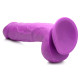 Заказать Фиолетовый фаллоимитатор на присоске 8.25  Dildo with Balls - 22,8 см.