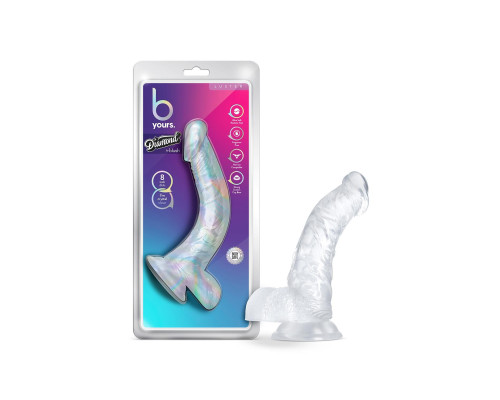 Заказать Прозрачный фаллоимитатор Luster - 21,5 см.