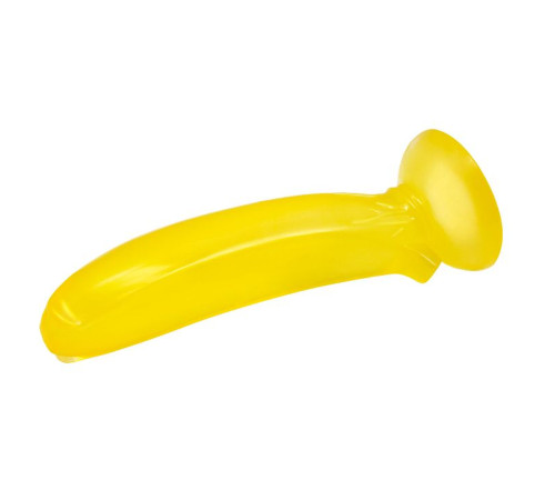 Желтый стимулятор в форме банана - 17 см.