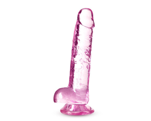Заказать Розовый фаллоимитатор 7 Inch Crystalline Dildo - 17,7 см.