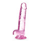 Заказать Розовый фаллоимитатор 7 Inch Crystalline Dildo - 17,7 см.