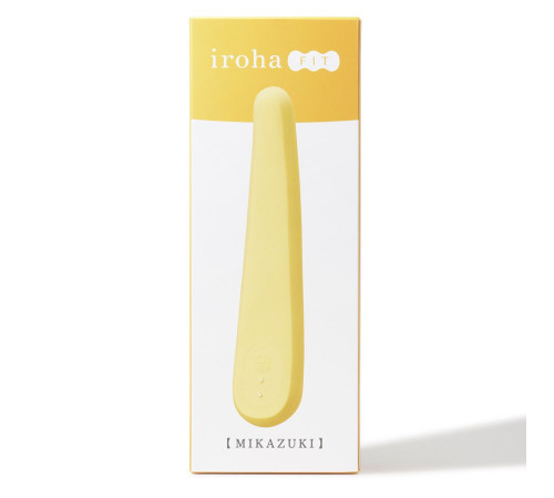 Желтый вибратор iroha Fit Mikazuki - 17,7 см.