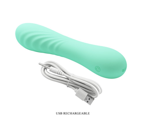 Зеленый вибростимулятор Alexisrose - 15 см.