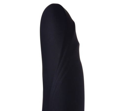Чёрный вибратор WANAME Storm со стимулирующими рёбрами - 22,5 см.