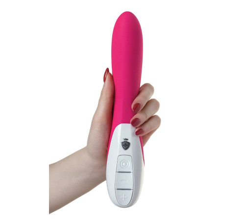 Ярко-розовый вибратор Mystim Elegant Eric - 27 см.