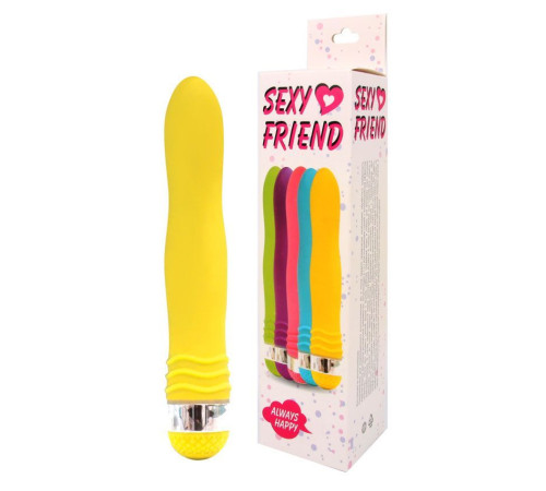 Желтый эргономичный вибратор Sexy Friend - 17,5 см. Желтый эргономичный вибратор Sexy Friend - 17,5 см.