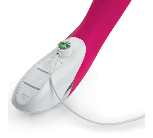 Ярко-розовый вибратор Mystim Elegant Eric - 27 см.