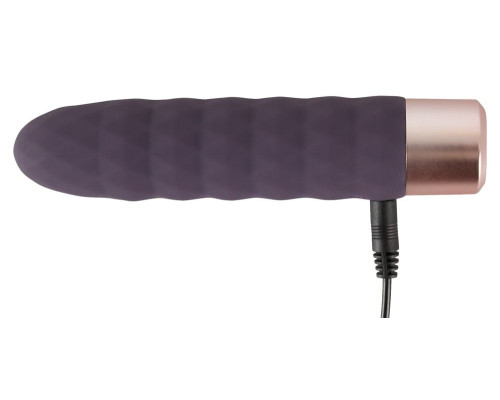 Заказать Фиолетовый мини-вибратор Elegant Diamond Vibe - 15 см.