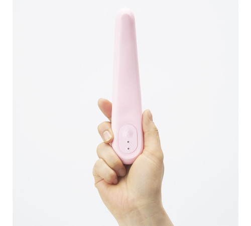 Нежно-розовый вибратор iroha Fit Mikazuki Nadeshiko - 17,7 см.