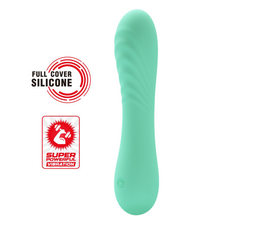 Зеленый вибростимулятор Alexisrose - 15 см.