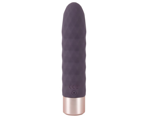 Заказать Фиолетовый мини-вибратор Elegant Diamond Vibe - 15 см.