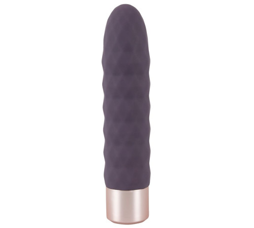 Фиолетовый мини-вибратор Elegant Diamond Vibe - 15 см. Фиолетовый мини-вибратор Elegant Diamond Vibe - 15 см.