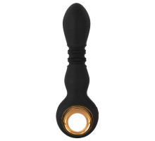 Черный вибратор с мощной поступательной стимуляцией Strong Thrusting Vibrator