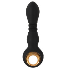 Черный вибратор с мощной поступательной стимуляцией Strong Thrusting Vibrator