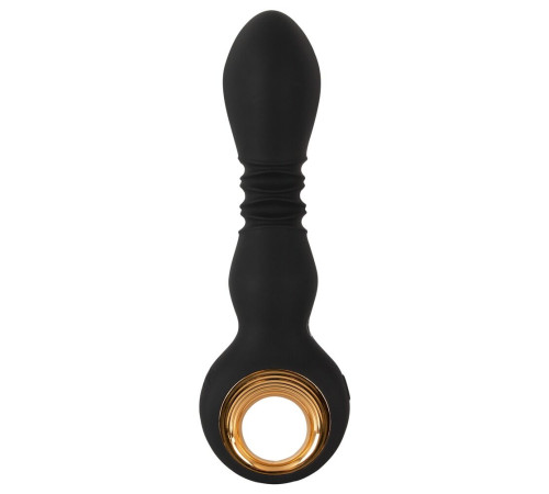 Черный вибратор с мощной поступательной стимуляцией Strong Thrusting Vibrator