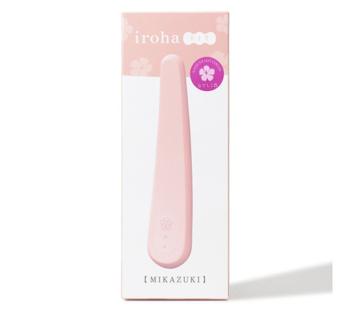 Нежно-розовый вибратор iroha Fit Mikazuki Nadeshiko - 17,7 см.