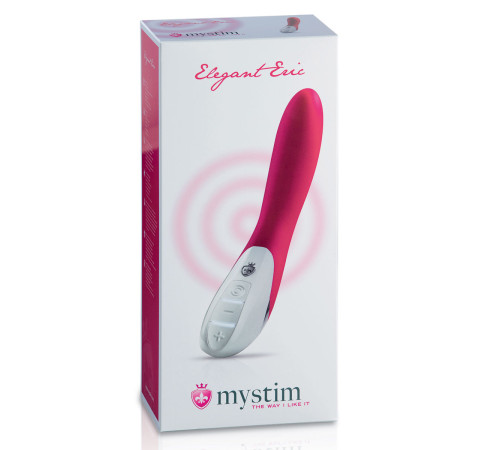 Ярко-розовый вибратор Mystim Elegant Eric - 27 см.