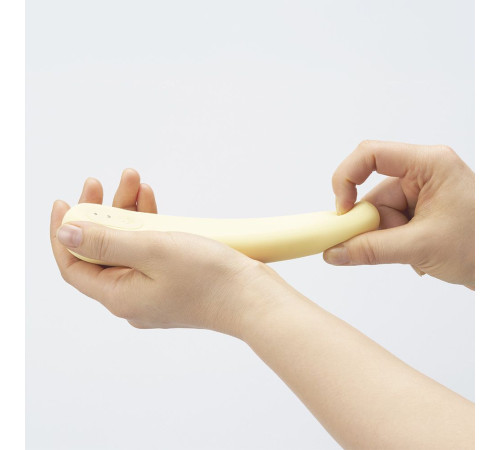 Желтый вибратор iroha Fit Mikazuki - 17,7 см.