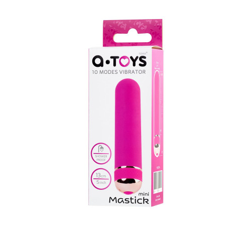 Розовый нереалистичный мини-вибратор Mastick Mini - 13 см.