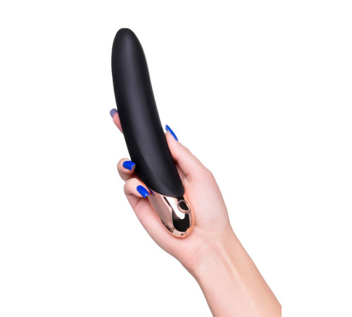 Черный вибратор Waname D-Splash Waterfall - 21,3 см.